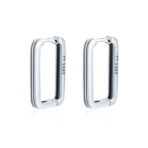 "Clip" Earrings - Alloy Silver