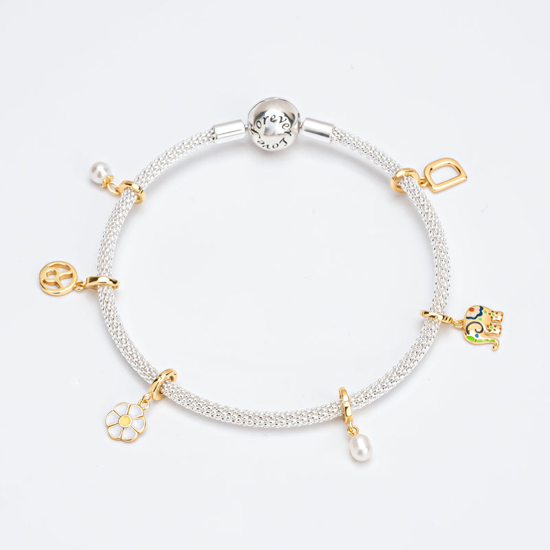 "Love Forever" Semi-rigid Bracelet BASE Bead - SophiaJewels