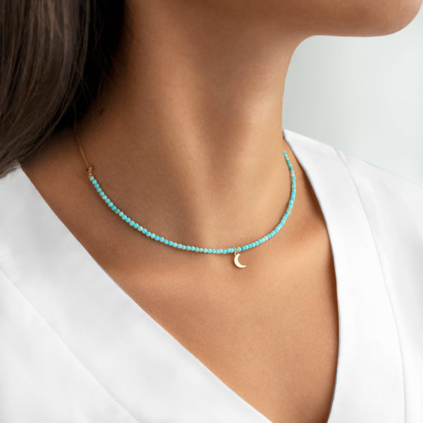 "Turquoise Moon" Necklace - SophiaJewels