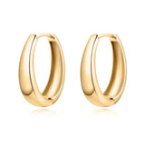 "Oval Hoop Ring" Earrings