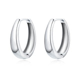 "Oval Hoop Ring" Earrings