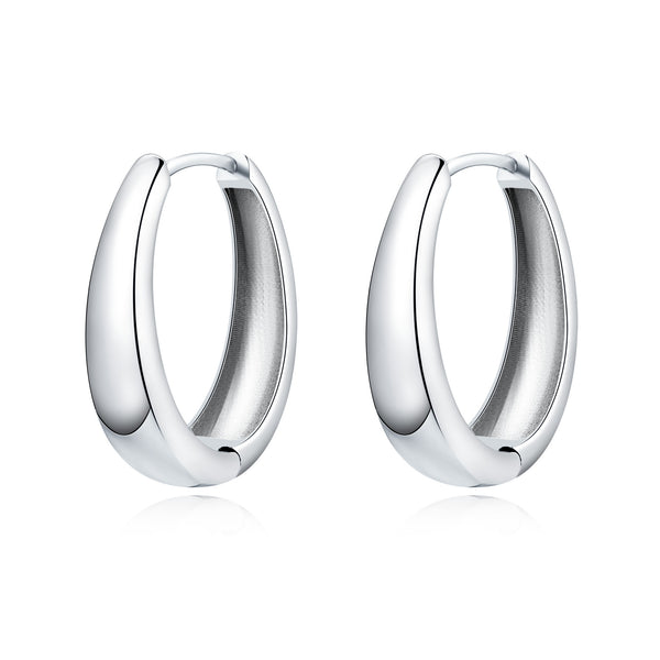 "Oval Hoop Ring" Earrings