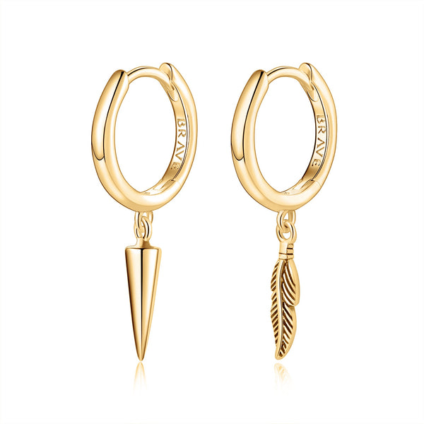 Gold earrings for mens on sale online