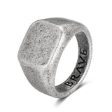 "Square Stone" BRAVE Men's Ring