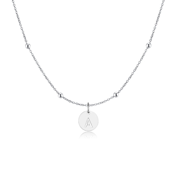 "Initial Circle" Necklace - SophiaJewels