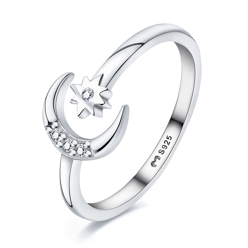 "Star and Moon" Ring