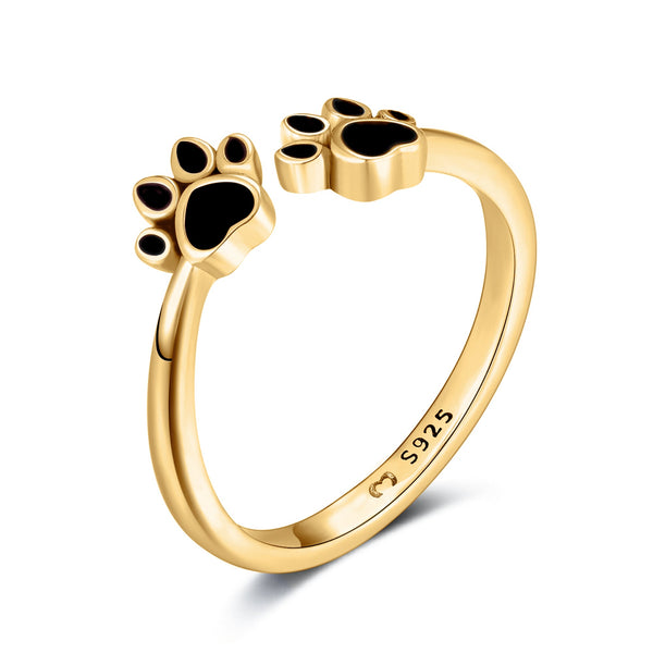 "Pet Black Tracks" Ring - SophiaJewels