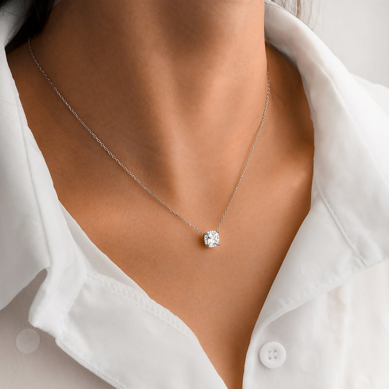 "Square Zirconia" Necklace