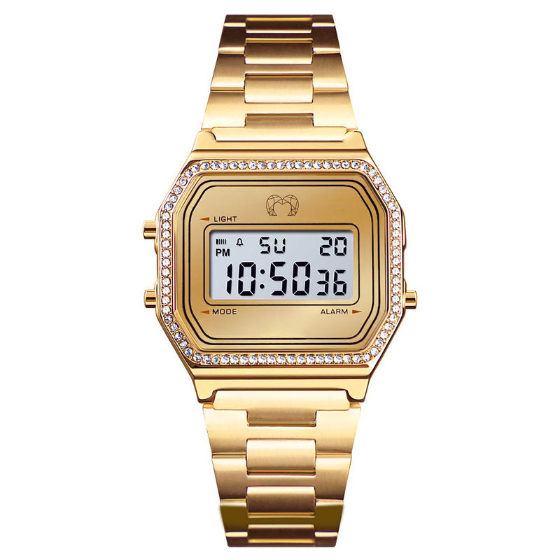 Gold hot sale digital watch