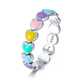 "Colourful Hearts" Ring - SophiaJewels