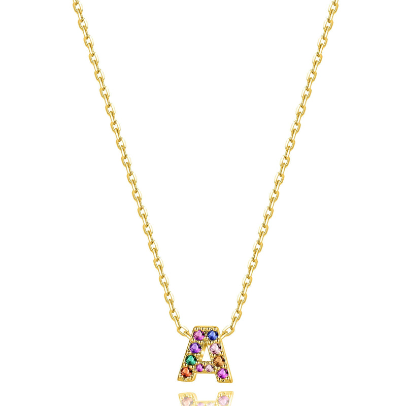 "Shinny Initial" Necklace - SophiaJewels