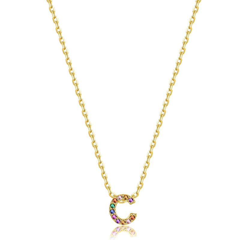 "Shinny Initial" Necklace - SophiaJewels