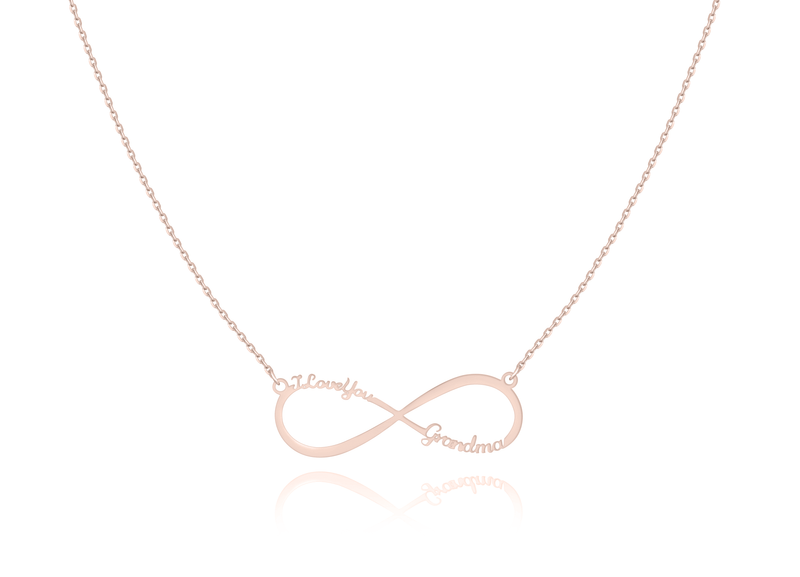 "I Love You Grandma" Necklace ~ Gold/Rose Gold/Silver - SophiaJewels