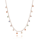 "Rainbow" Necklace /Rose gold - SophiaJewels