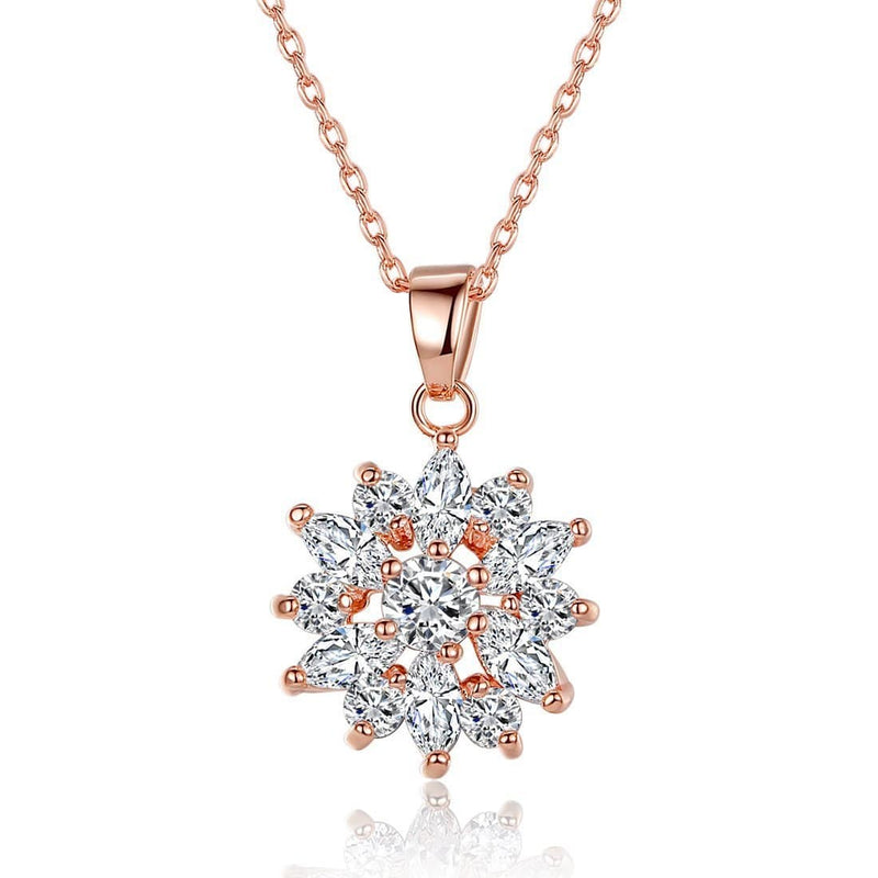 "Pink Rock" Necklace ~ Rose Gold - SophiaJewels