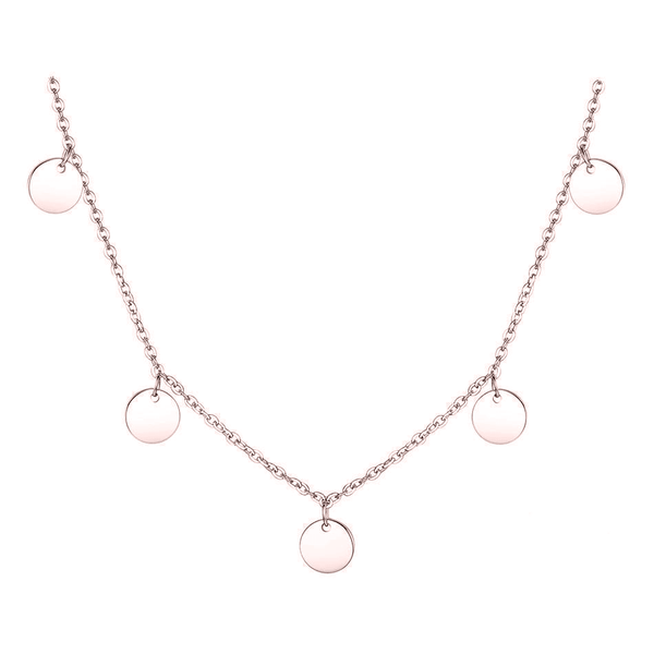 "Little Circles" Necklace /Rose Gold - SophiaJewels