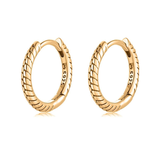 "Linear Ring Hoops" Earrings - SophiaJewels