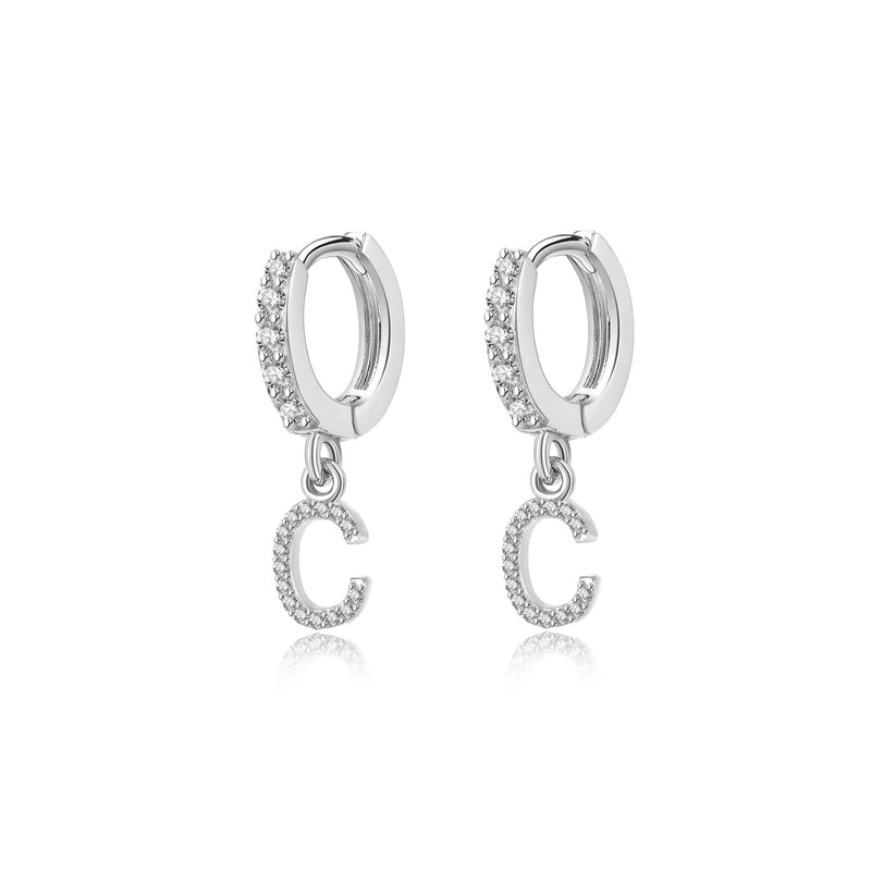 "Initial Hoops" Earrings - SophiaJewels