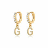 "Initial Hoops" Earrings - SophiaJewels