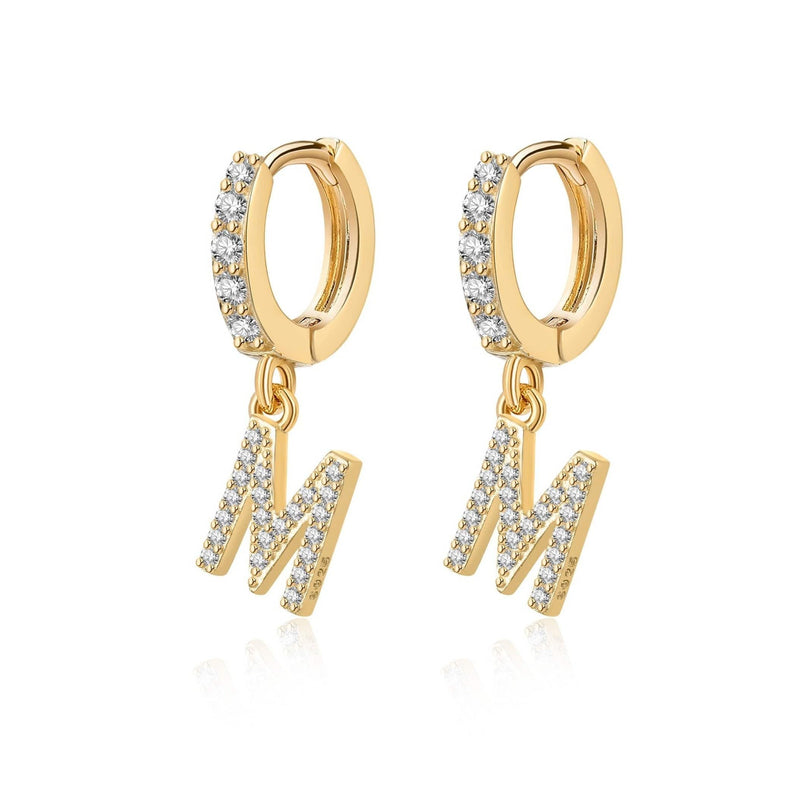 "Initial Hoops" Earrings - SophiaJewels