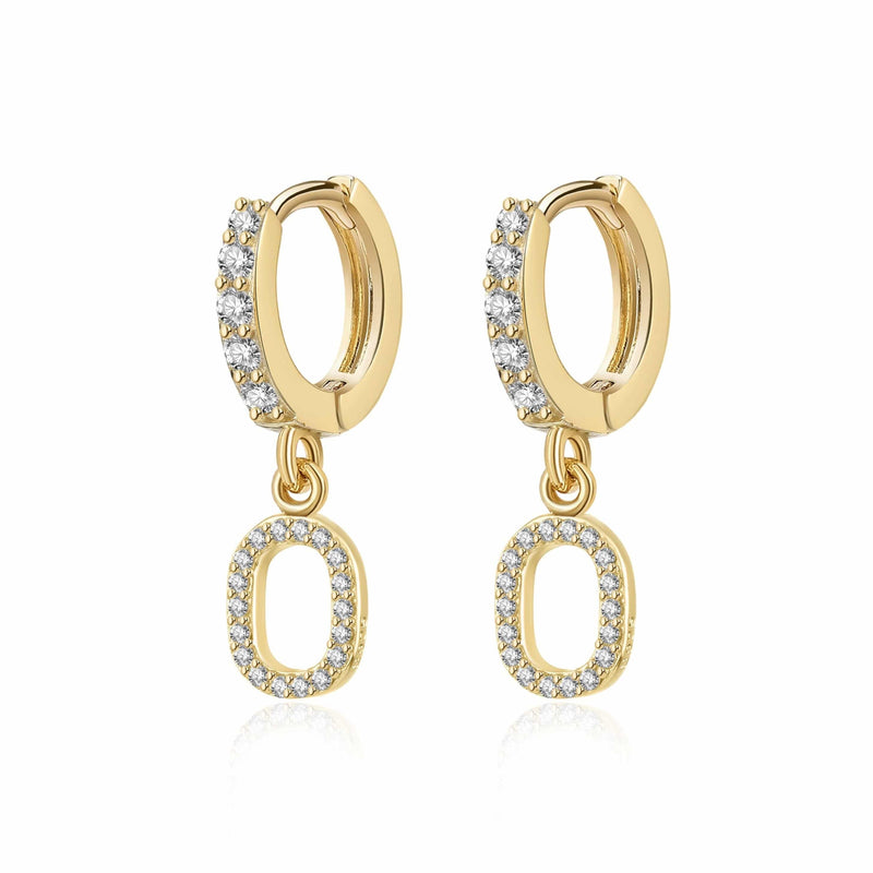 "Initial Hoops" Earrings - SophiaJewels