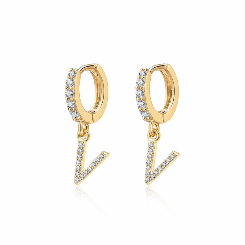 "Initial Hoops" Earrings - SophiaJewels