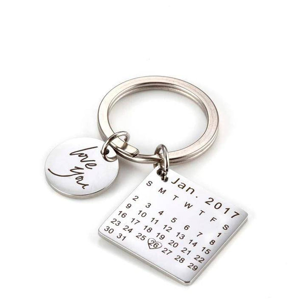 "Love You" Keychain Date - SophiaJewels