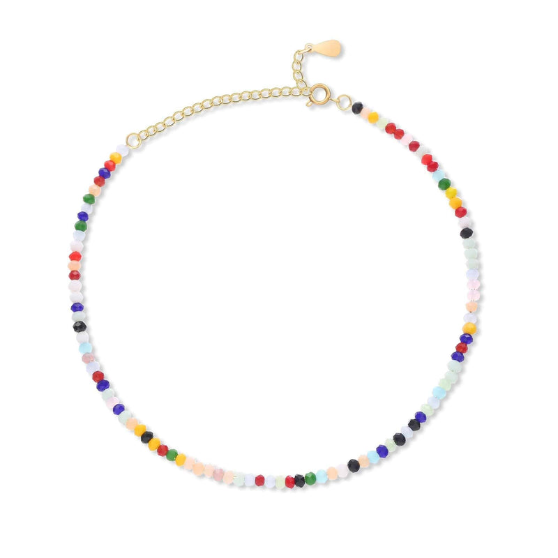 "Colour Stones" Anklet ~ Gold - SophiaJewels