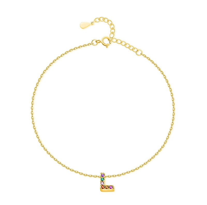 "Initial" Anklet ~ Gold - SophiaJewels