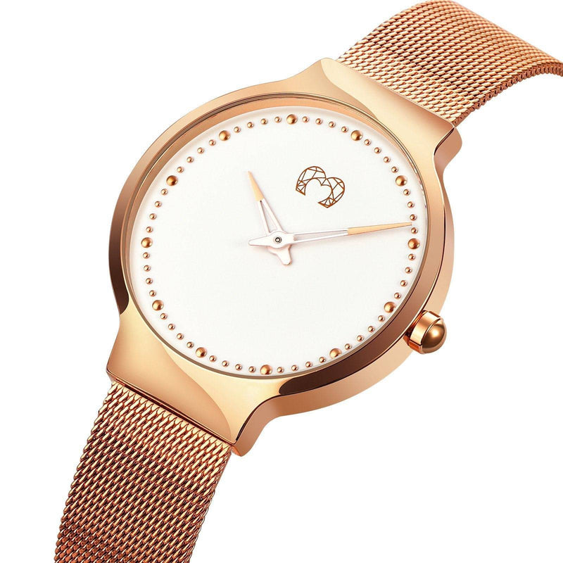 "Basis" Watch ~ RoseWhite - SophiaJewels