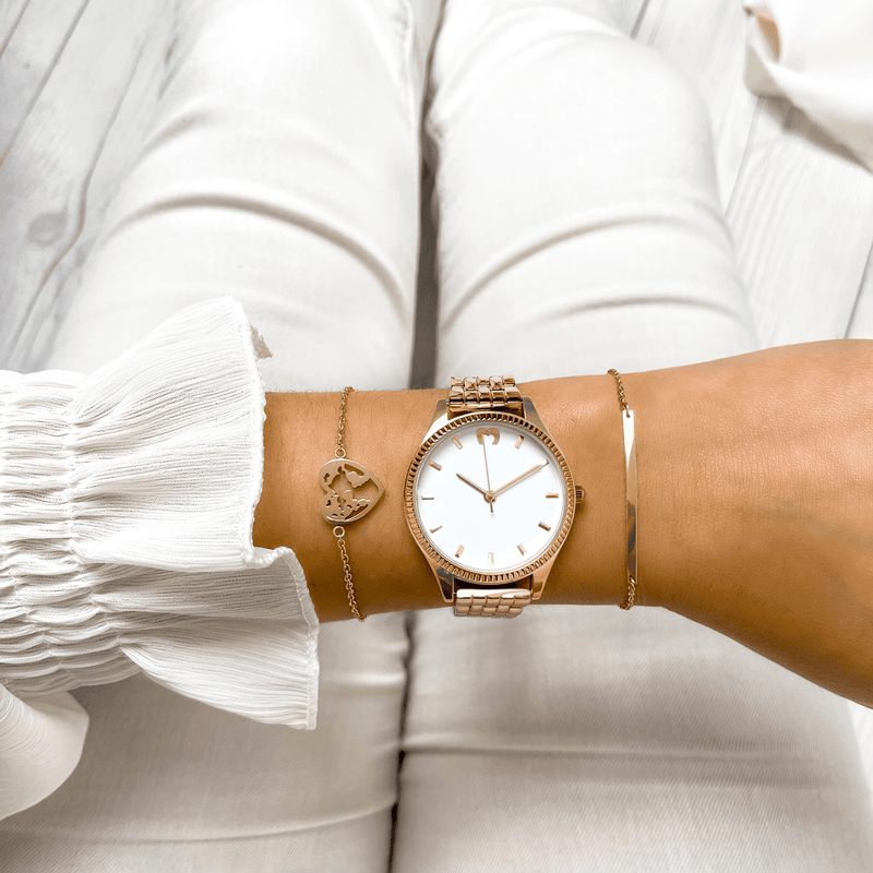 "Cavalier" Watch ~ RoseWhite - SophiaJewels