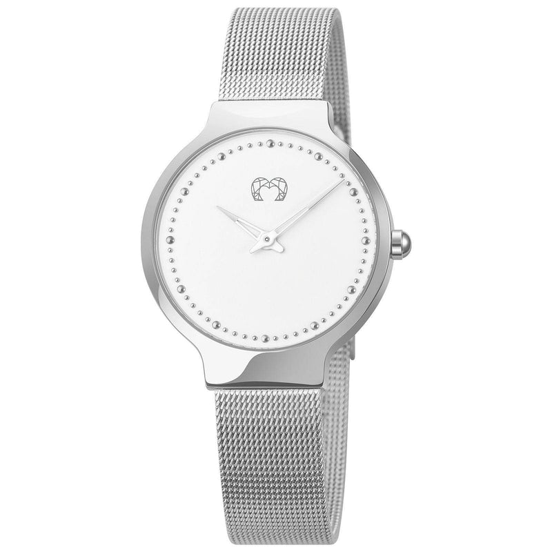 "Basis" Watch ~ SilverWhite - SophiaJewels